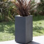 Pot Carré Haut Volcania 39,5 Cm Décor Pierre - 31 L – Image 5