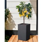 Pot Carré Haut Volcania'Up 29,5 Cm Décor Pierre -  36 L – Image 3