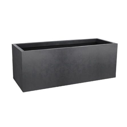 Jardinière Basalt’Up gris anthracite 57 L en plastique pour balcon, terrasse ou jardin