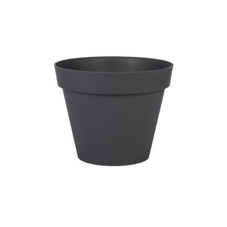 Pot Toscane gris anthracite 10 litres, pot rond classique pour plantes d’intérieur et d’extérieur.