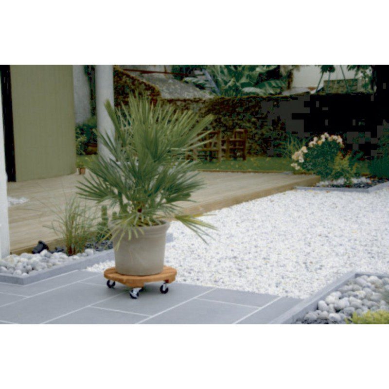 support-rond-roulant-en-bois-o-030m-flora-roll-lasure-nortene Support Rond Roulant En Bois Ø 0,30 M Flora Roll Lasure Nortene – Image 1