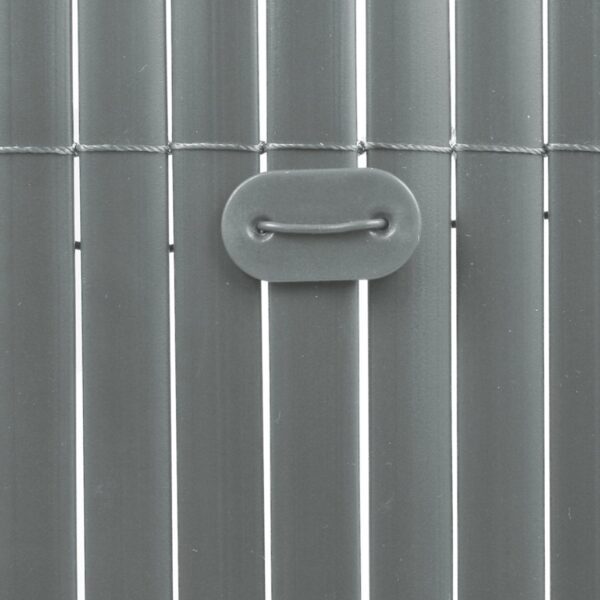 26 fixations pour canisses gris – attaches pour fixation de brise‑vue et occultation