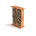 Range-bûches en métal pour rangement bois de chauffage