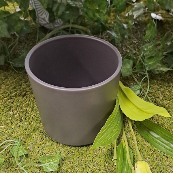 Cache‑pot en céramique Gulia diamètre 13 cm hauteur 12,5 cm beige