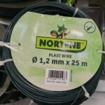 Fil de fer plastifié vert 1,2 mm pour fixation et soutien de plantes au jardin