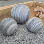 Sphère décorative en marbre naturel pour intérieur ou extérieur