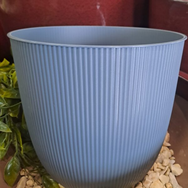 Cache‑pot Iris bleu jean 6,1 L pour plantes