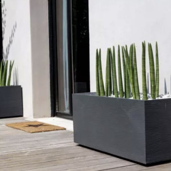 Jardinière Graphit gris anthracite 98 L pour plantes et fleurs