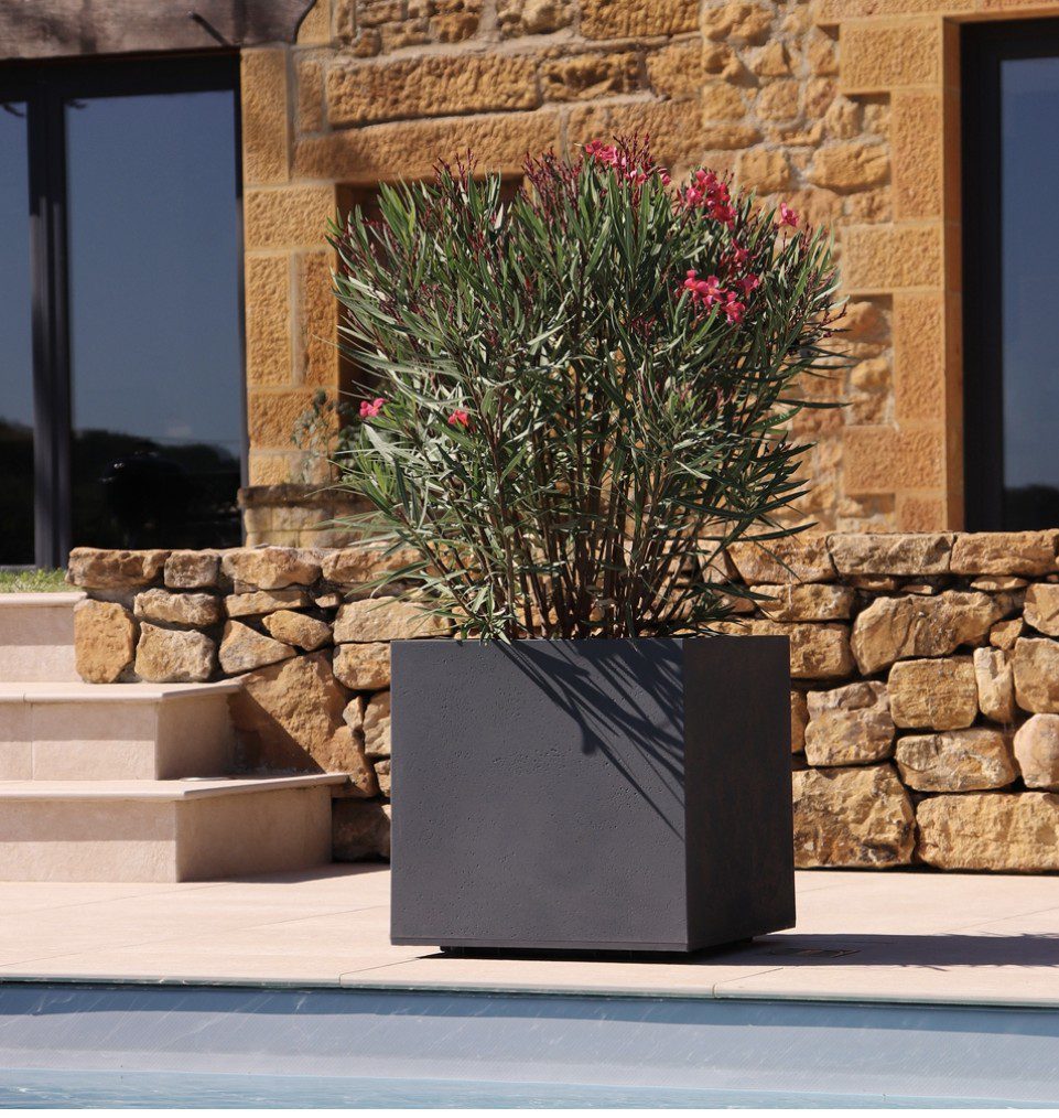 Pot carré Basalt gris anthracite 57 L Pot carré Basalt gris anthracite 57 L pour plantes