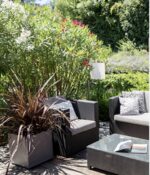Pot carré Graphit'up gris anthracite 57 L pour plantes