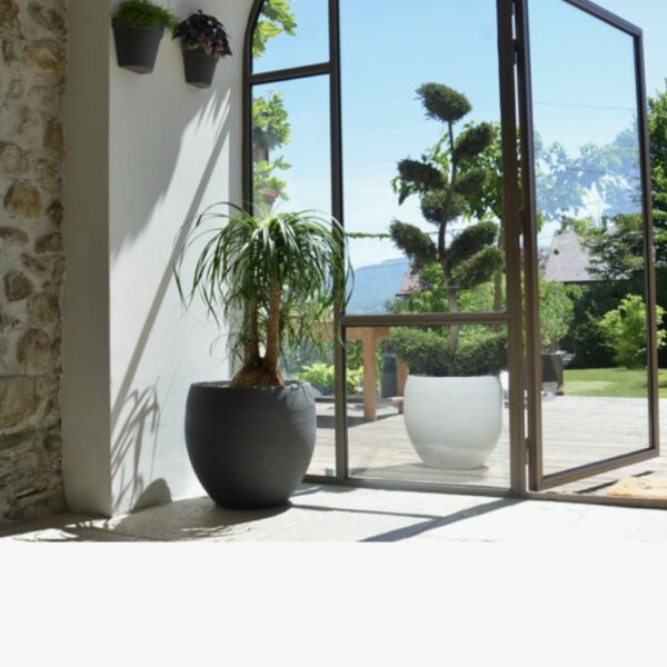 Pot Egg Graphitup gris anthracite 46 L pour plantes