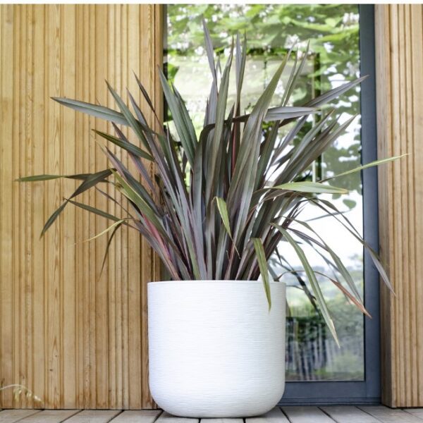 Pot rond Graphitup blanc cérusé 67 L pour plantes