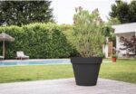 Pot Toscane anthracite 170 L pour plantes et arbustes
