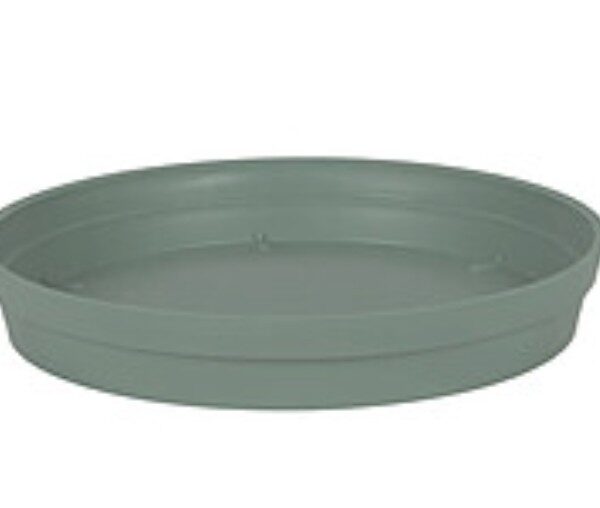 Soucoupe Toscane ronde vert laurier Ø 28 cm en plastique pour pot de fleurs