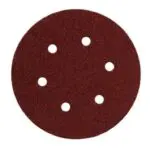 Lot de 5 disques abrasifs grain P100 pour ponceuse, destinés aux travaux de ponçage intermédiaire et de préparation des surfaces.
