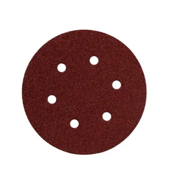 Lot de 5 disques abrasifs grain P40 pour ponceuse, destinés aux travaux de décapage et de ponçage intensif.