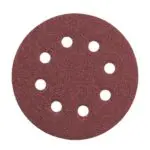 Lot de 5 disques abrasifs grain P80 pour ponceuse, adaptés aux travaux de décapage et de ponçage du bois.