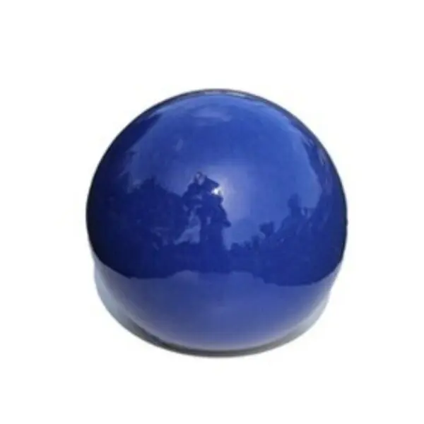 Boule décorative en céramique bleue de 20 cm de diamètre pour la décoration intérieure ou extérieure.