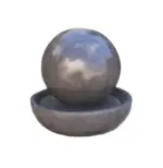 Sphère jeu d’eau en terrazzo diamètre 40 cm avec plateau pour fontaine de jardin