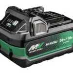 Batterie HiKOKI Multi Volt 36 V 2,5 Ah / 18 V 5,0 Ah lithium-ion pour outils électroportatifs sans fil.