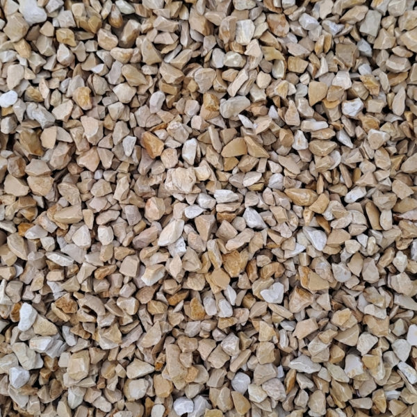 Gravier beige de Vendée 6-10 mm pour aménagement extérieur et jardin paysager