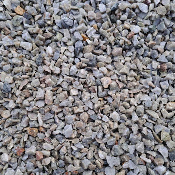Gravier gris clair 6-10 mm pour aménagement paysager extérieur