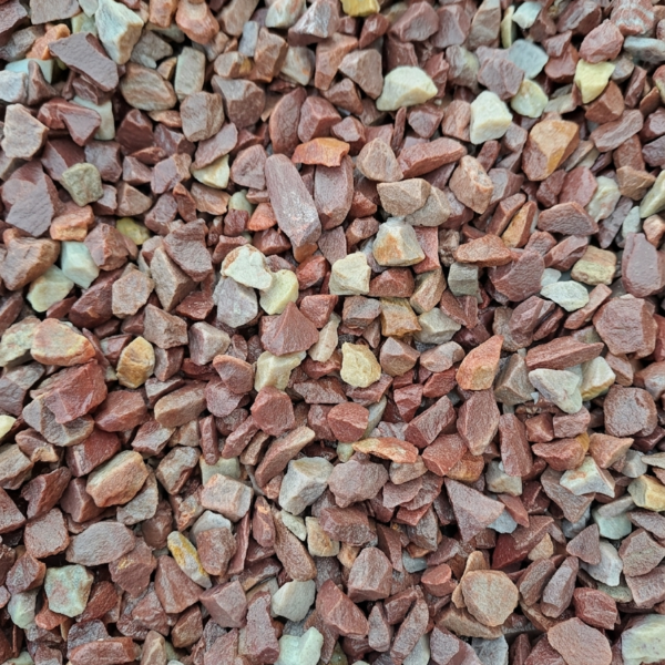 Graviers Mix Ton Rose 6/10 mm en pierre naturelle pour allées, massifs et décoration extérieure