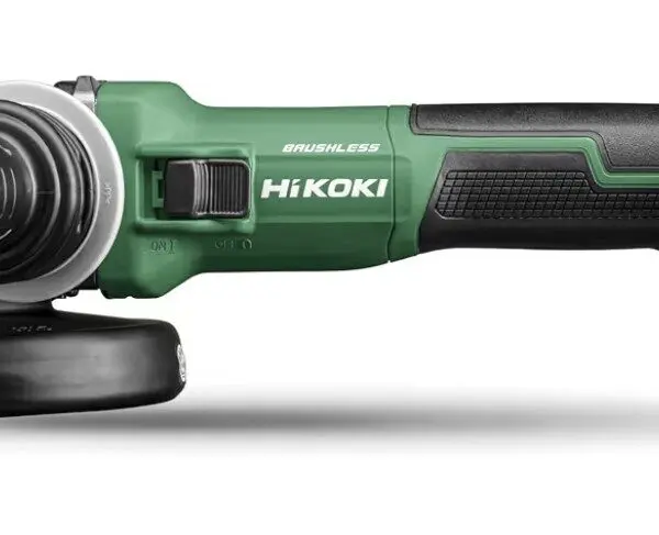 Meuleuse d'angle sans fil HiKOKI 125 mm Brushless pour les travaux de coupe, meulage et ébarbage sur métal, pierre et matériaux de construction.