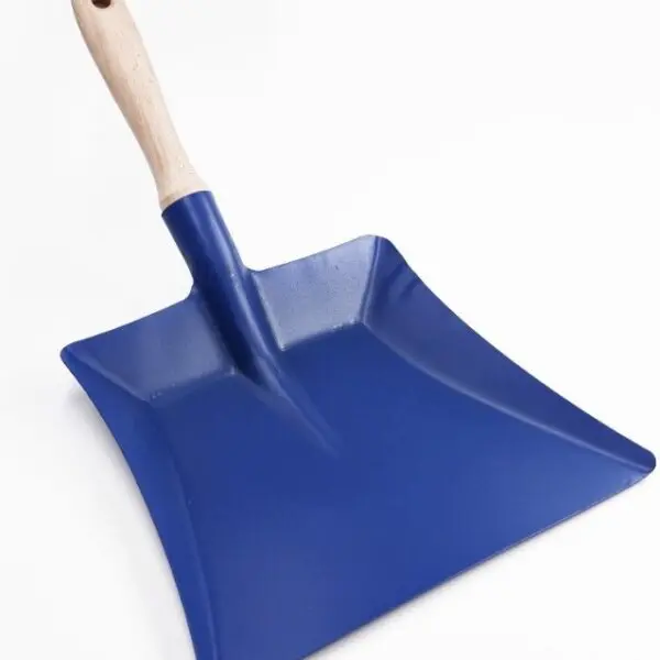 Pelle à poussière Revex en acier de 220 mm avec manche en bois pour ramasser la poussière, les cendres et les petits déchets.