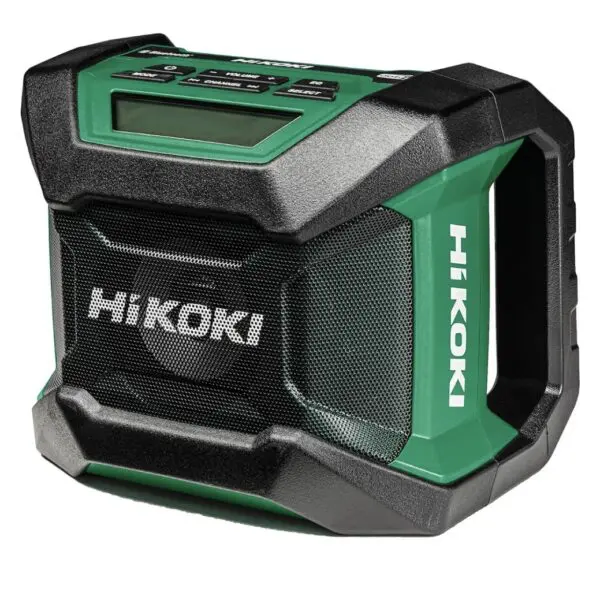 Radio de chantier sans fil HiKOKI Bluetooth DAB+ 18 V pour écouter la musique et la radio sur les chantiers.