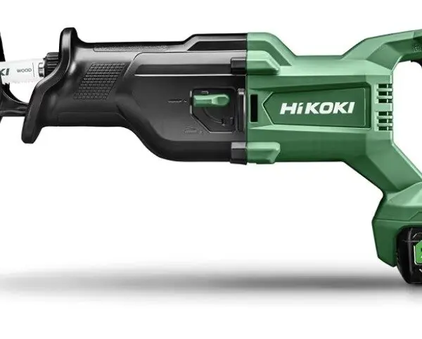 Scie sabre sans fil HiKOKI Brushless pour la découpe du bois, du métal, du PVC et les travaux de démolition.