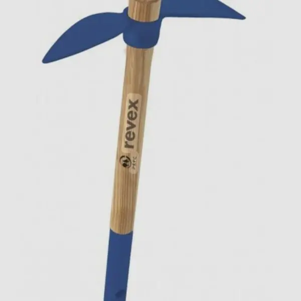 Serfouette forgée Revex panne et fourche avec manche en bois de 40 cm pour biner, sarcler et ameublir le sol des massifs.