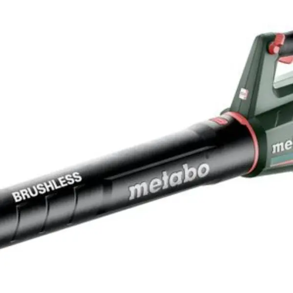 Souffleur sans fil Metabo 18 V Brushless pour le nettoyage des feuilles, poussières et débris dans le jardin, sur les allées et les terrasses.
