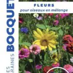 Sachet de graines Fleurs pour oiseaux en mélange, avec fleurs colorées et mésange bleue