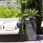 Pot Carré Haut Volcania 39,5 Cm Décor Pierre - 31 L – Image 4