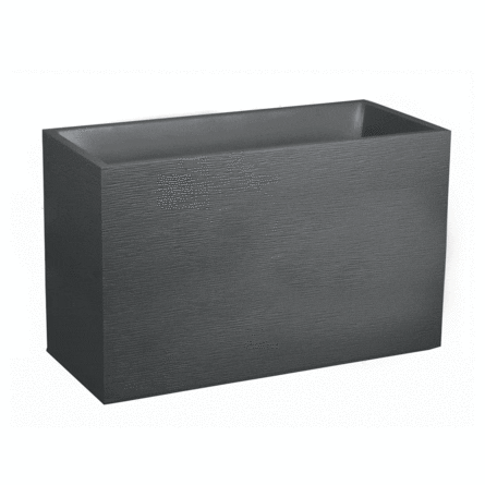 Muret jardinière Graphit anthracite 116 L en plastique pour terrasse, balcon ou jardin