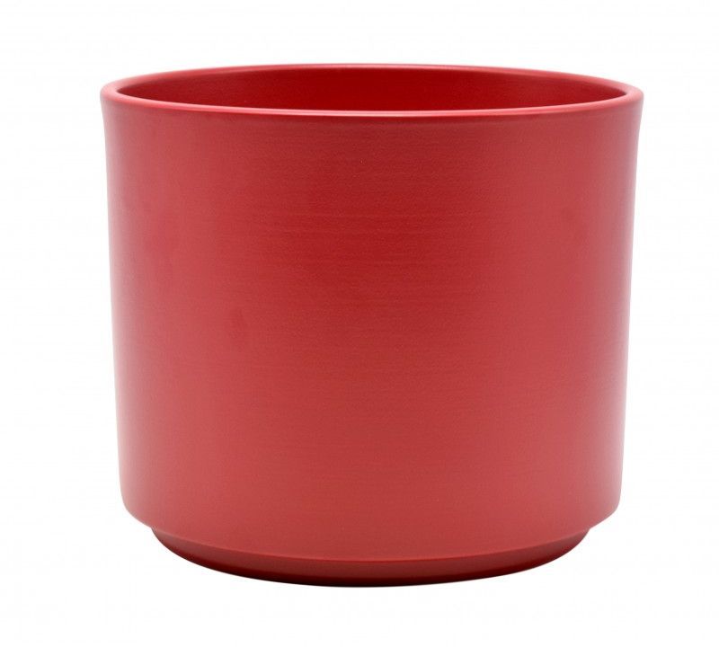 5413111862187 Cache Pot Ceramique Mat Rouge Gulia D20,5 H18Cm – Image 1