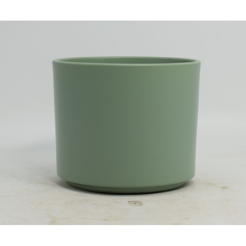 5413111968209 Cache Pot Ceramique Mat Vert Gulia D7 H6Cm – Image 1