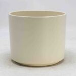 Cache Pot Ceramique Mat Creme D13 H12.5Cm