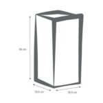 Pot Carré Haut Graphit 39,5 Cm - 31 L – Image 3