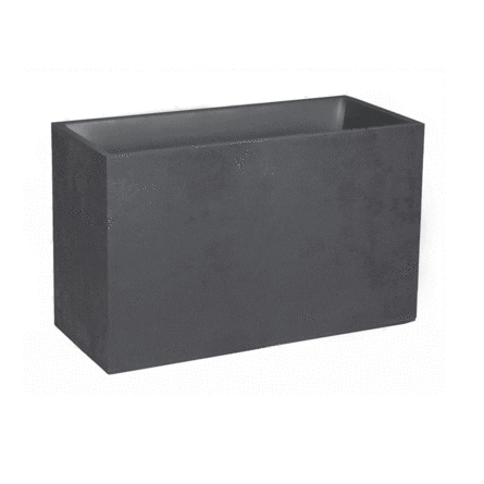 Jardinière muret Basalt gris anthracite 116 litres – bac rectangulaire design effet béton pour terrasse ou balcon.