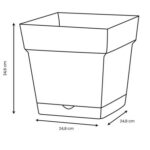 Pot Carré Toscane 25 Cm - 10,2 L – Image 5