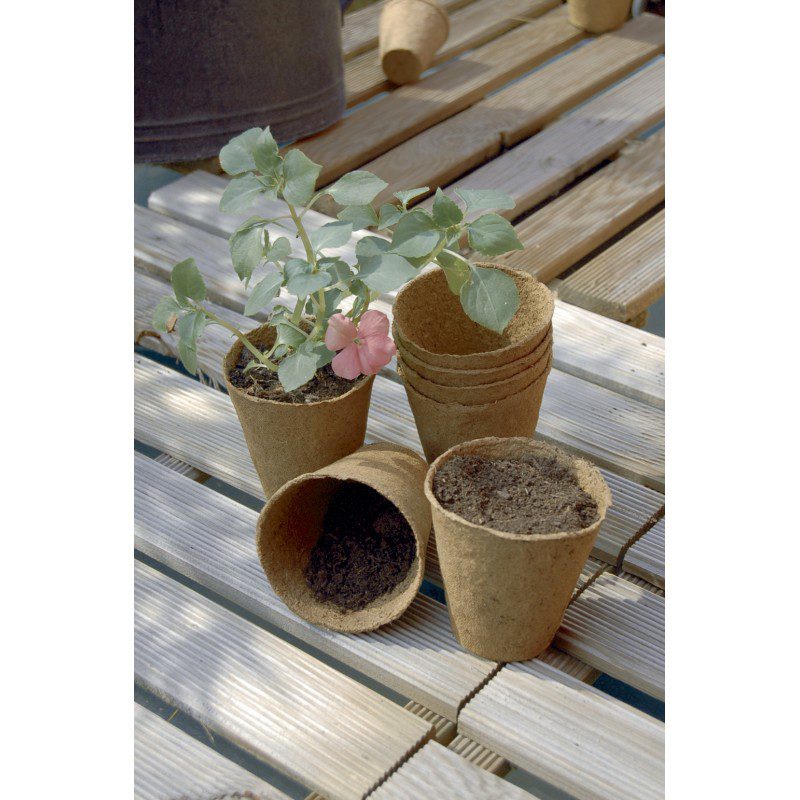 pots-100-biodegradables-growing-pot-o-6-cm-nortene Pots 100 % Biodégradables Growing Pot Ø 8 Cm Nortene – Image 1