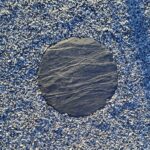 Pas japonais rond en ardoise diamètre 40 cm pour jardin