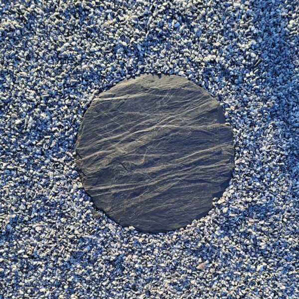 Pas japonais rond en ardoise diamètre 40 cm pour jardin