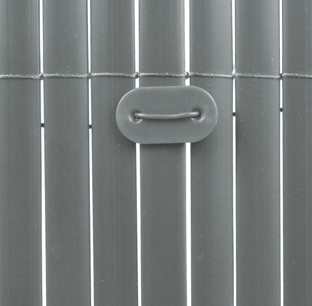 Lot de 26 fixations gris pour canisses, idéales pour fixer et maintenir canisses, brise‑vue ou occultations sur grillages et clôtures. 26 fixations pour canisses gris – attaches pour fixation de brise‑vue et occultation