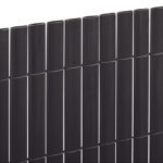 Canisse PVC double face anthracite 20 mm 1,5 x 3 m pour occultation clôture et jardin