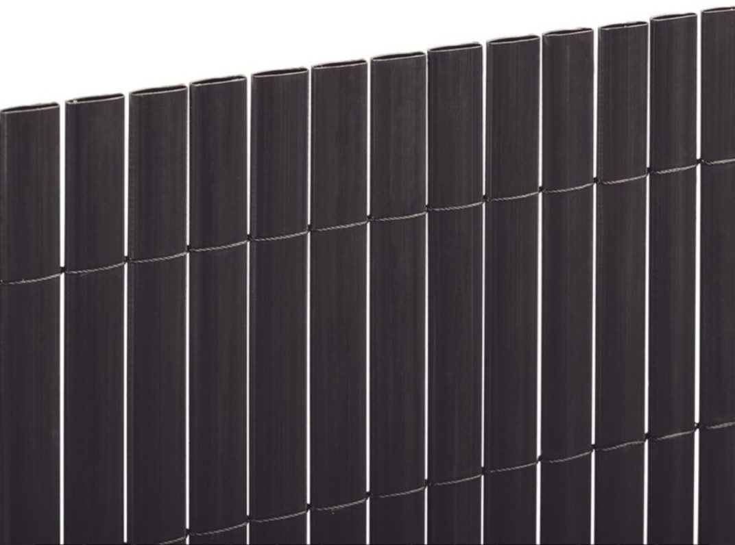 Canisse PVC double face anthracite 20 mm 1,5 x 3 m Canisse PVC double face anthracite 20 mm 1,5 x 3 m pour occultation clôture et jardin