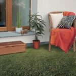 Gazon artificiel vert et marron 20 mm pour jardin, terrasse et pelouse sans entretien