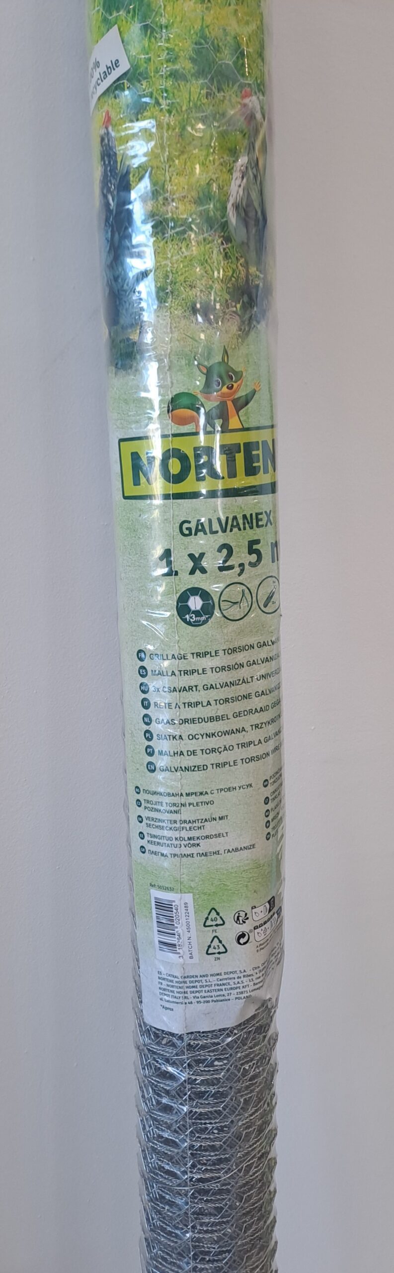 Grillage métal galva triple torsion maille 1,3 cm Grillage métallique galvanisé triple torsion à mailles hexagonales 1,3 cm pour jardin et enclos